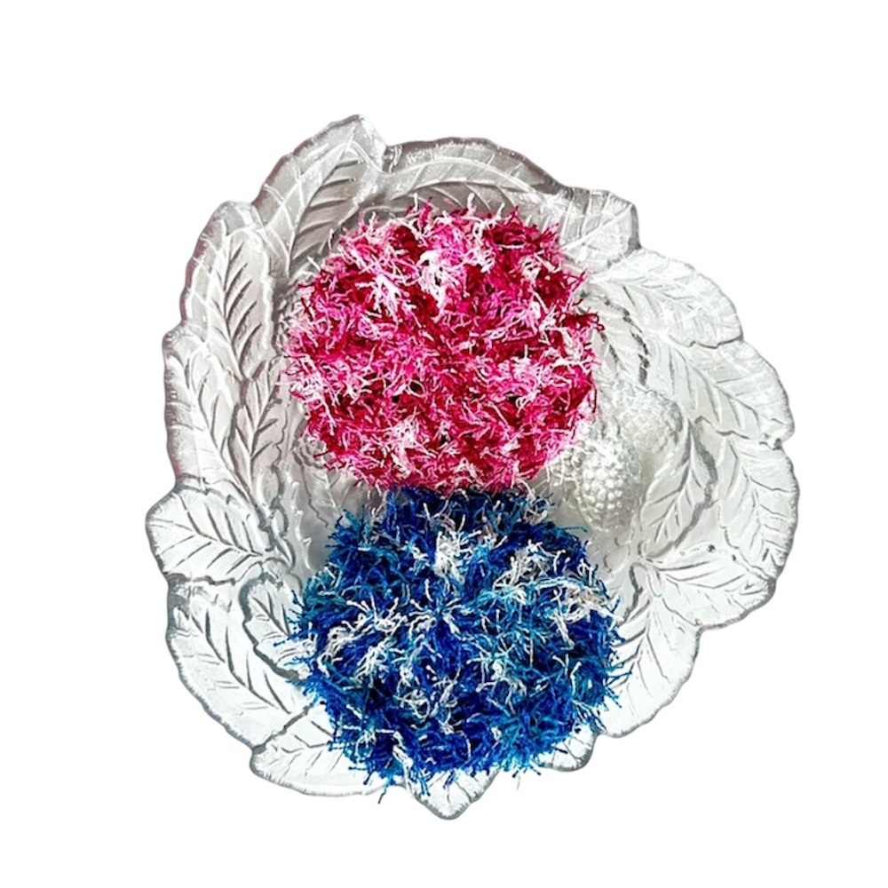 Hand Crafted Colorful Scrubbing Kitchen or Spa Pads Reusable Crocheted Polyester - Picture 6 of 11